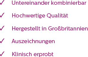ein wei&szlig;er Hintergrund mit violettem Text