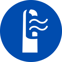 Symbol f&uuml;r 3-in-1-Ger&auml;t mit Heiz- und K&uuml;hlfunktion